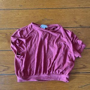 Red Sincerely Jules crop top.